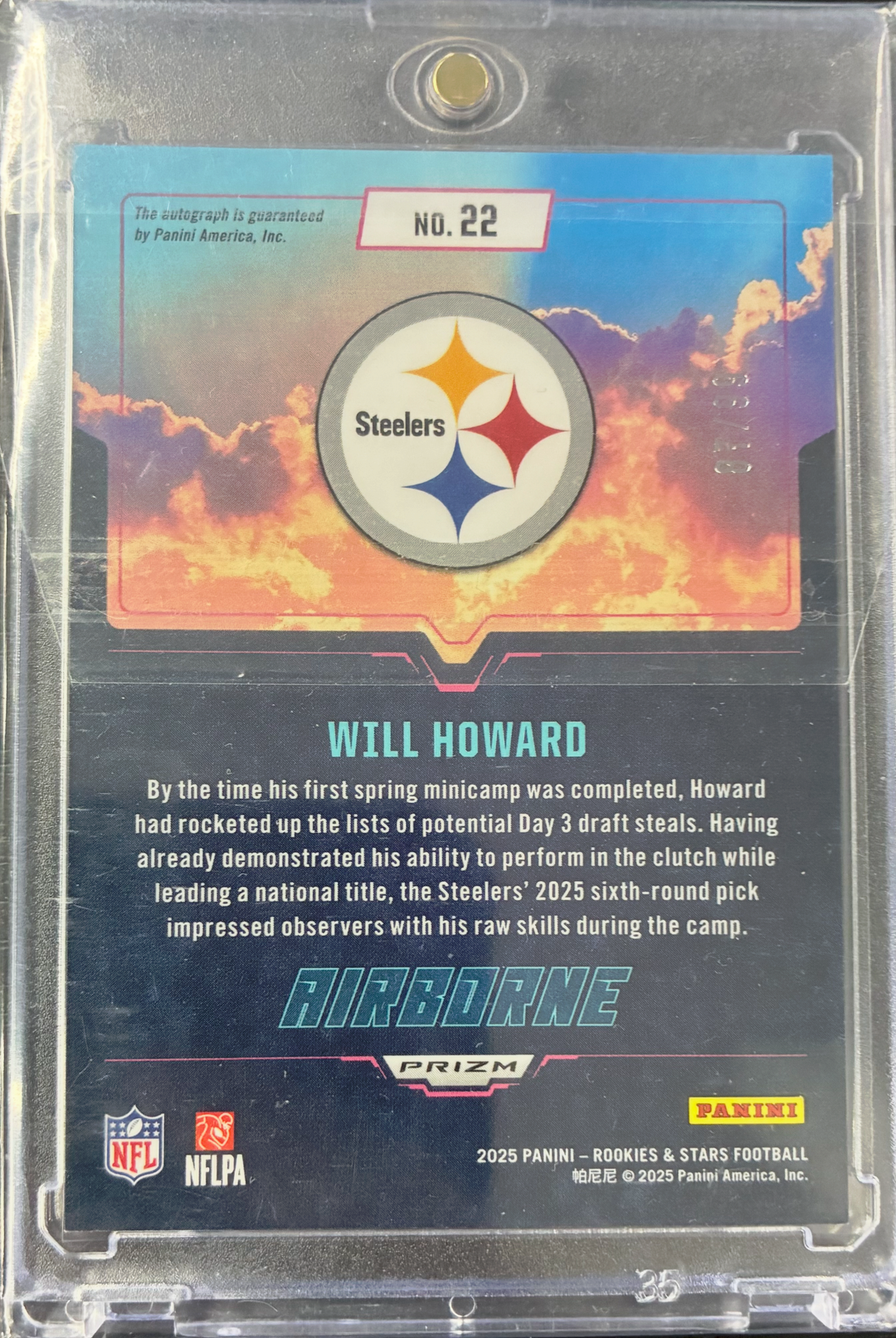 2025 Panini Rookies & Stars - Will Howard Airborne Autograph Rookie Card 36/99