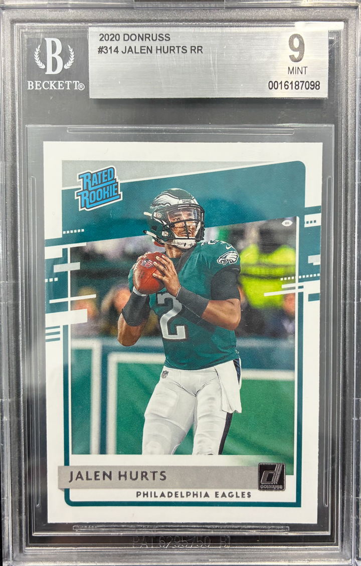 2020 Panini Donruss Football - Jalen Hurts Rated Rookie #314 - BGS 9
