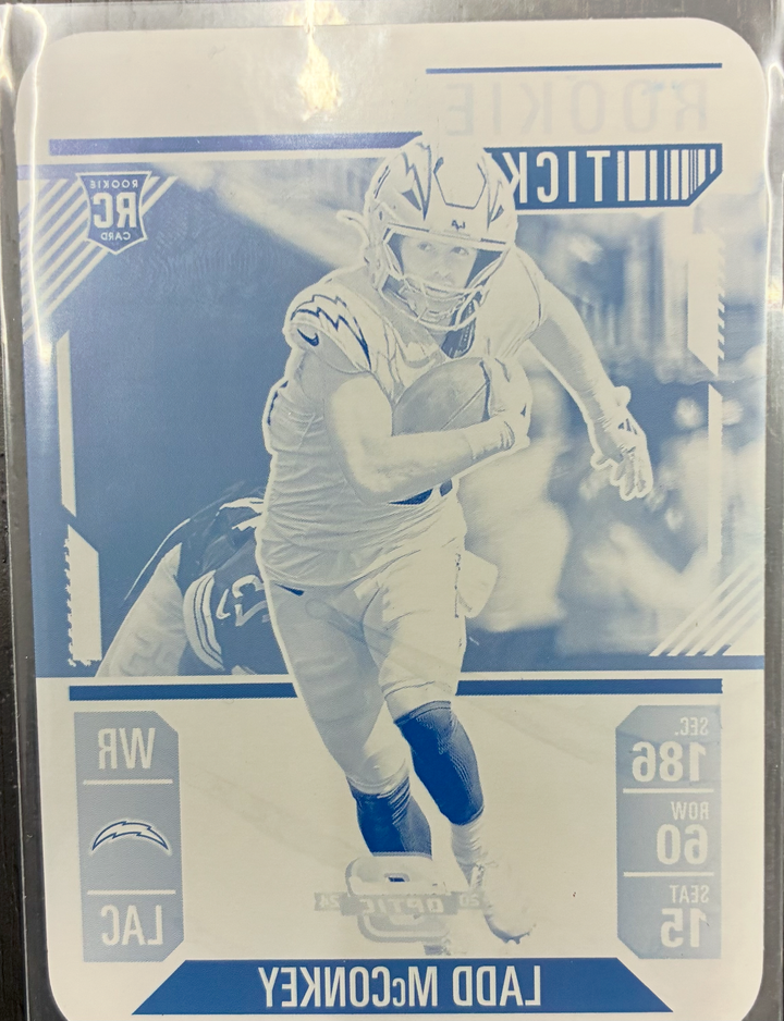 2024 Panini Contenders Optic Football - Ladd McConkey Printing Plate 1/1