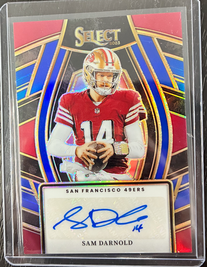 2023 Panini Select Football - Sam Darnold Blue Autograph 72/99