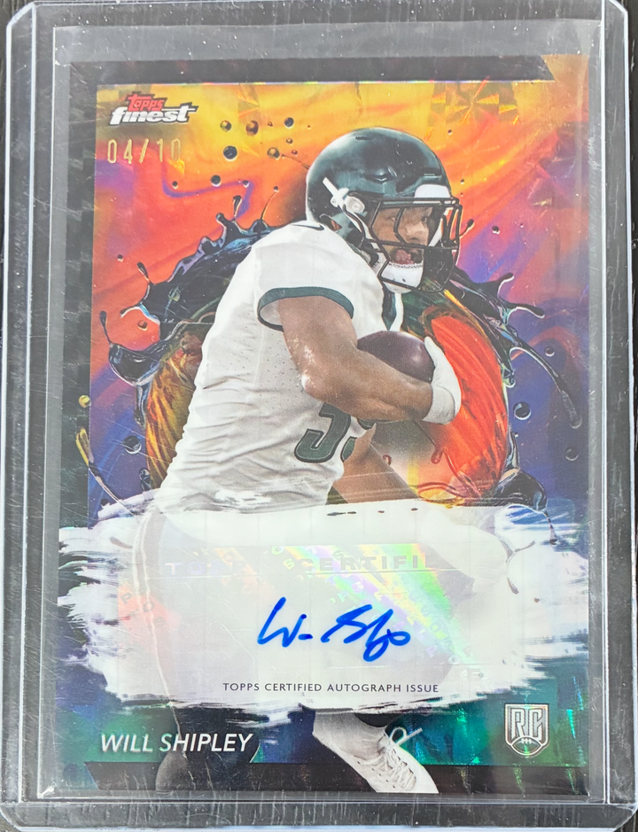 2024 Topps Finest Football - Will Shipley Rookie Autograph Black Parallel /10