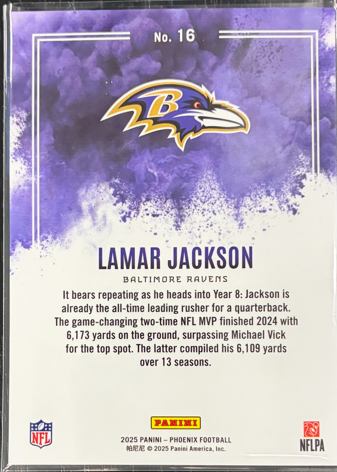 2025 Panini Phoenix Football - Lamar Jackson Colorblast Case Hit