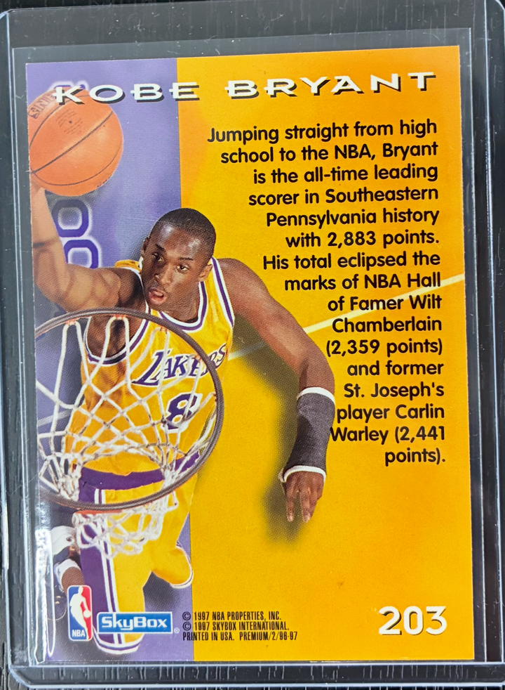 1996-97 Skybox Premium - Kobe Bryant Rookie Card