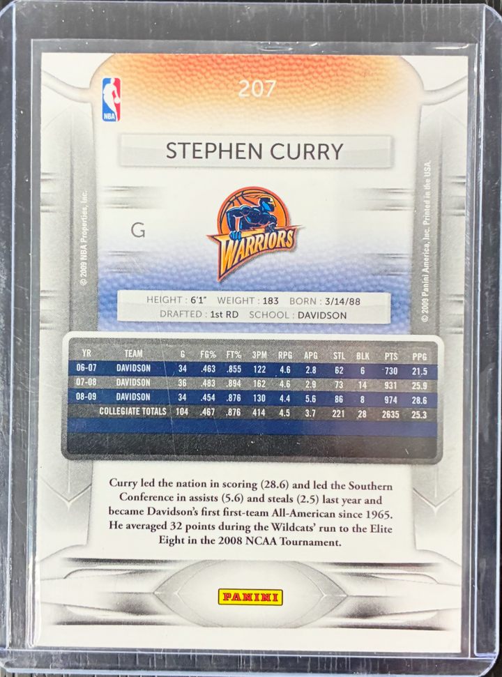 2009-10 Panini Prestige Basketball - Stephen Curry Rookie Card