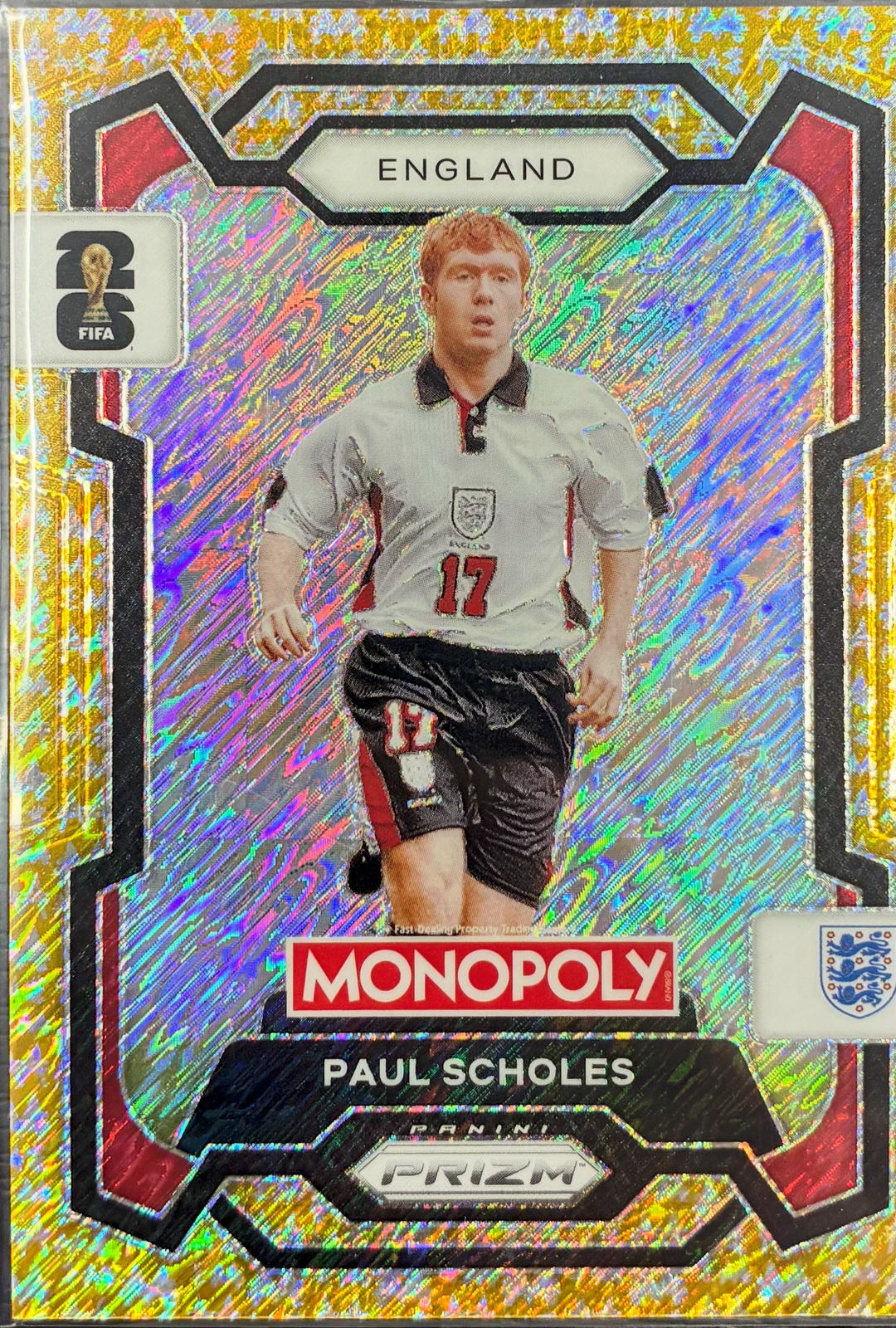 2026 Panini Prizm Monopoly FIFA World Cup - Paul Scholes #24 - Gold Big Money Shimmer 247/500
