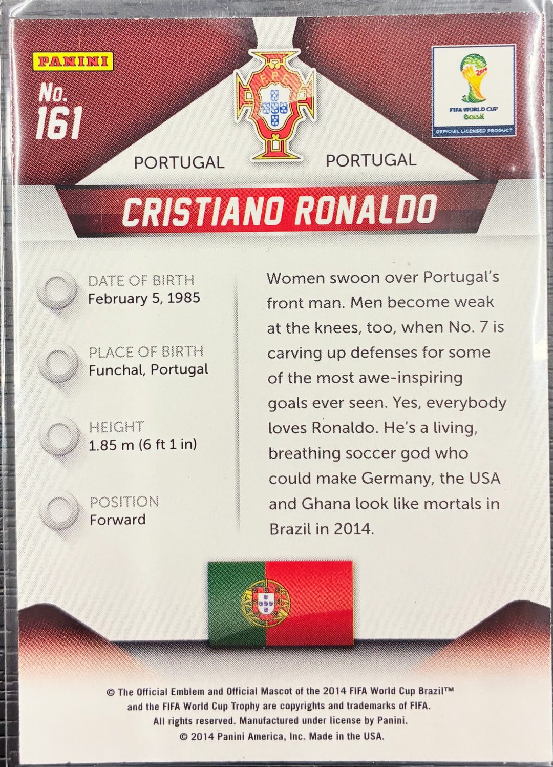 2014 Panini Prizm FIFA World Cup - Cristiano Ronaldo #161