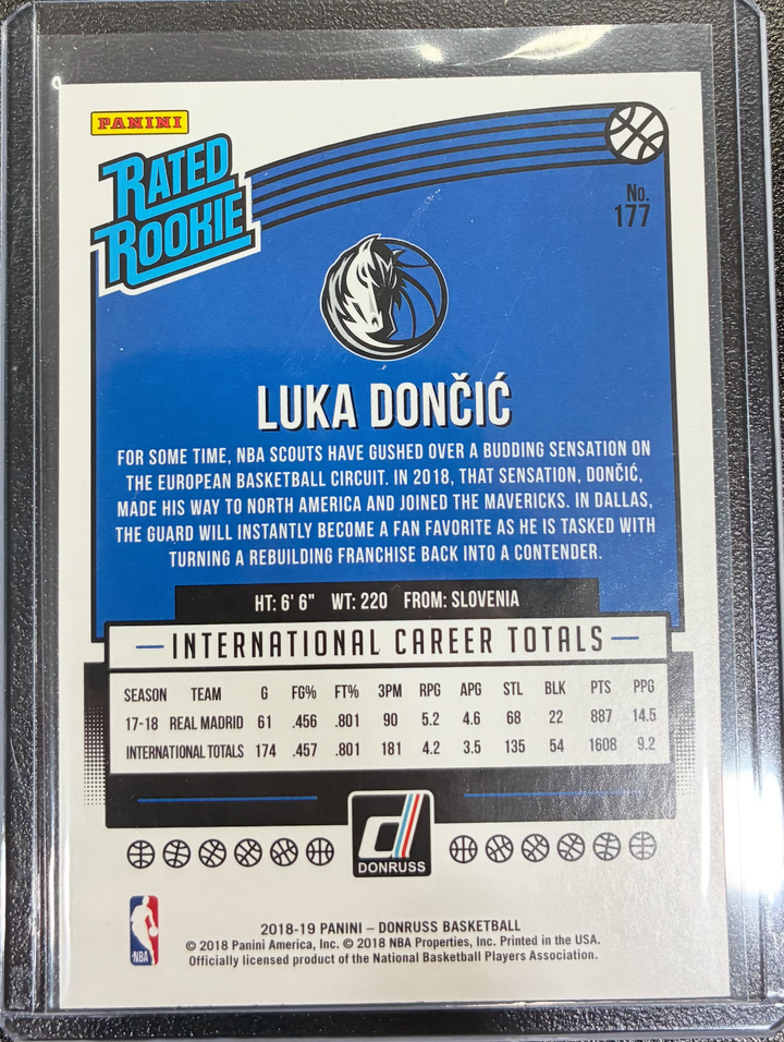 2018-19 Panini Donruss Basketball Luka Doncic Rated Rookie