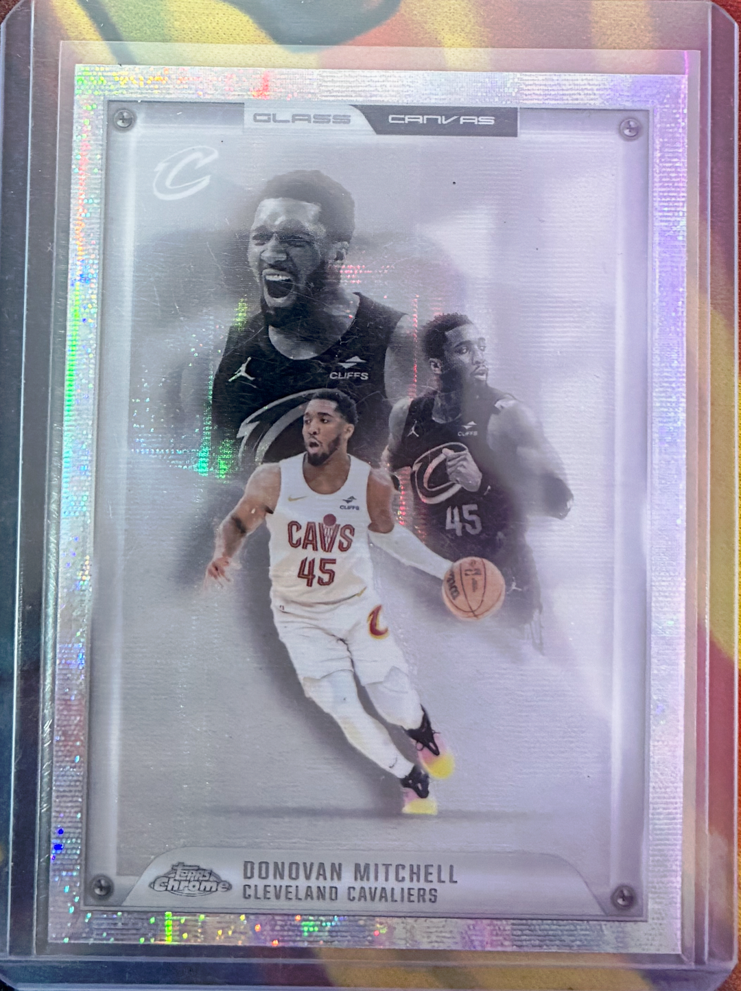 2025-26 Topps Chrome Basketball - Donovan Mitchell #GC-20 - Glass Canvas Case Hit Insert