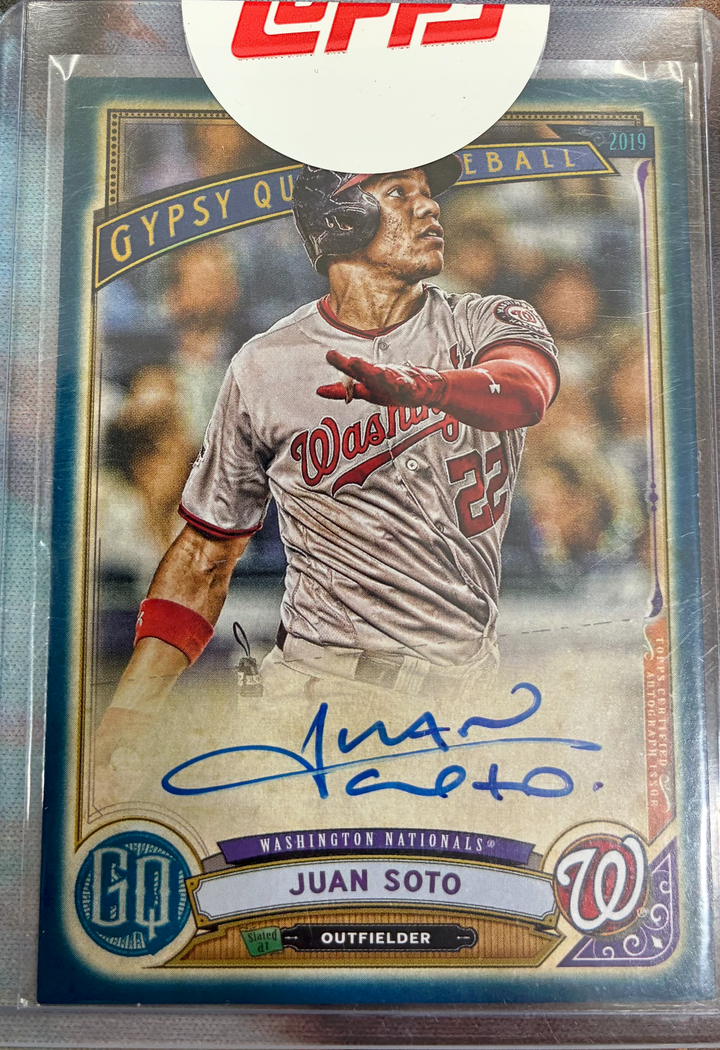 2019 Topps Gypsy Queen Baseball - Juan Soto #GQA - JS - Gypsy Queen Autograph Blue 059/150