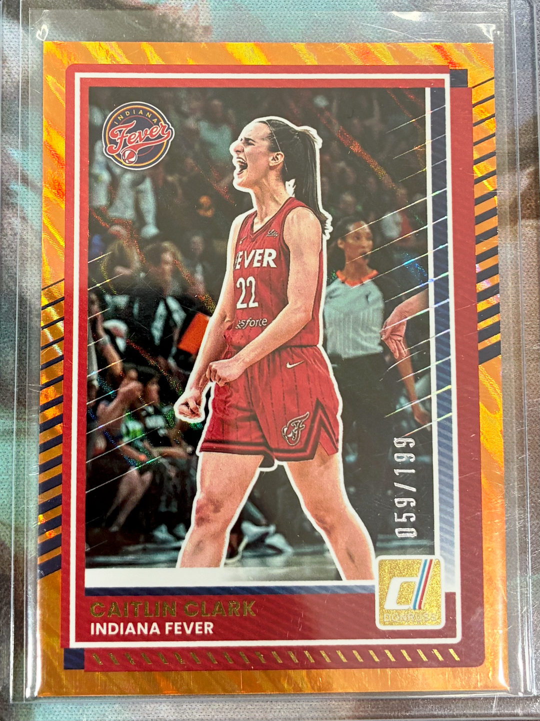 2025 Panini Donruss WNBA Basketball - Caitlin Clark #47 - Orange Lava /199