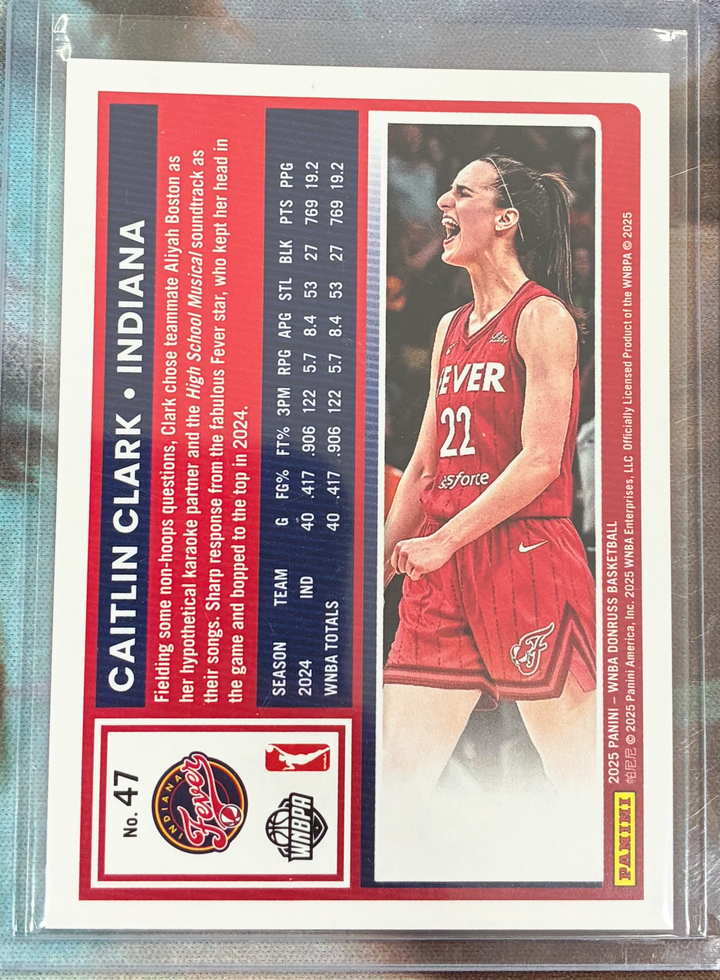 2025 Panini Donruss WNBA Basketball - Caitlin Clark #47 - Orange Lava /199