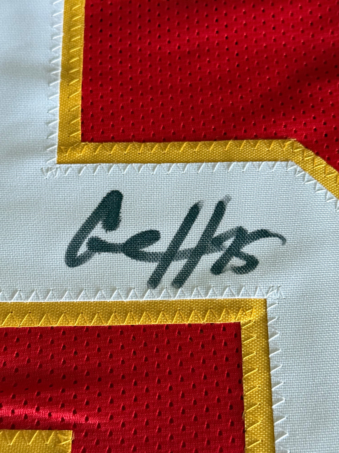 Clyde Edwards-Helaire Autographed Signed Red Custom Jersey - Beckett COA