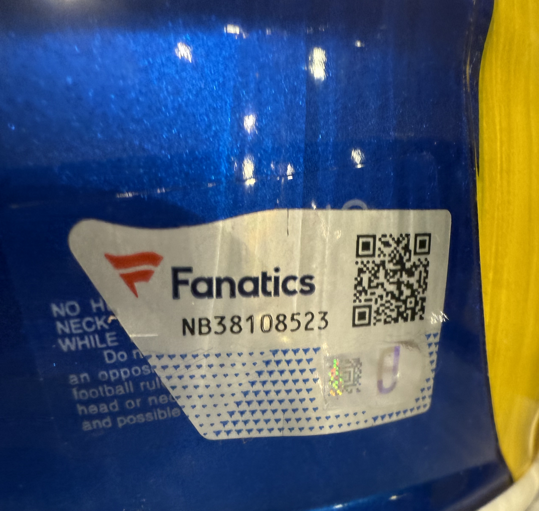 Puka Nacua Autographed  Los Angeles Rams Speed Mini Football Helmet (Fanatics)