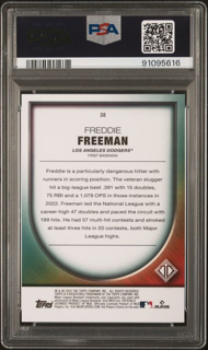 2023 Topps Transcendent Baseball  - Freddie Freeman 38 - Icons Chrome Variation Gold /10 - PSA 10