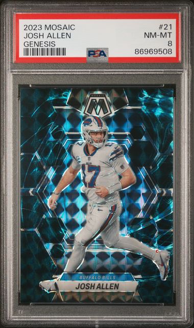 2023 Panini Mosaic - Josh allen 21 - Genesis - PSA 8