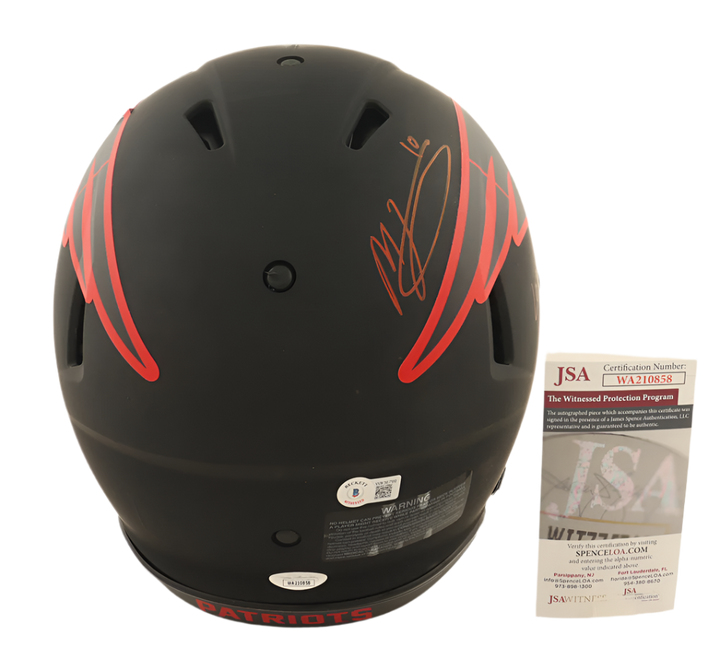 Mac Jones Autographed Signed Full Size Authentic Eclipse Alternate NFL Helmet