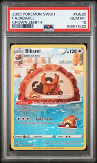 Bibarel GG25/GG70 - 2023 Pokemon - Crown Zenith  - PSA 10