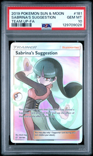 Sabrina's Suggestion 181 - Team Up - 2019 Pokemon - PSA 10