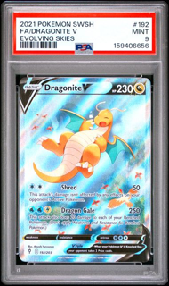 Dragonite V 192/203 - Evolving Skies - 2021 Pokemon - PSA 9