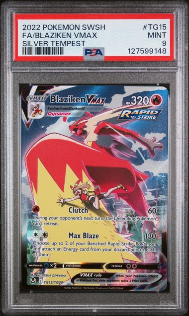 Blaziken Vmax TG15/TG30 Silver Tempest - 2022 Pokemon - PSA 9