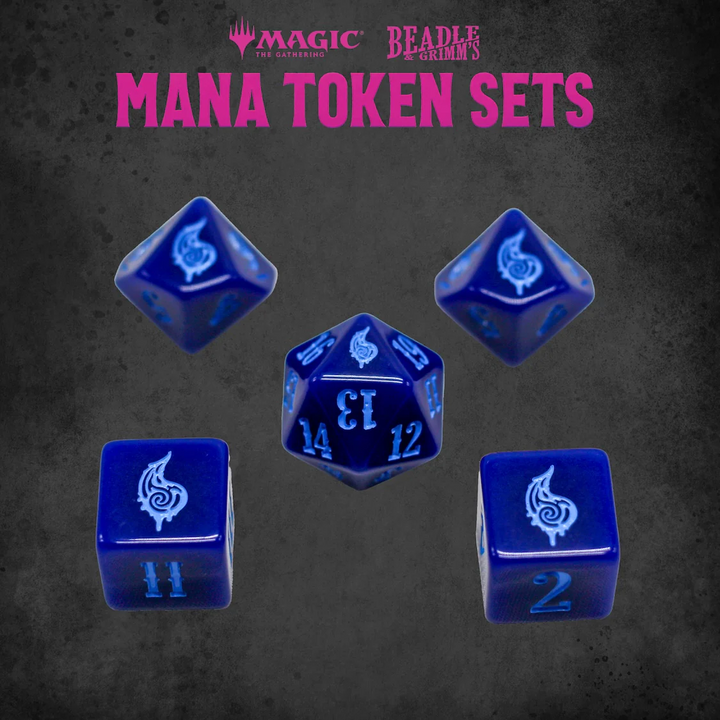 MTG: Blue Mana Metal Token Set - Beadle & Grimm's