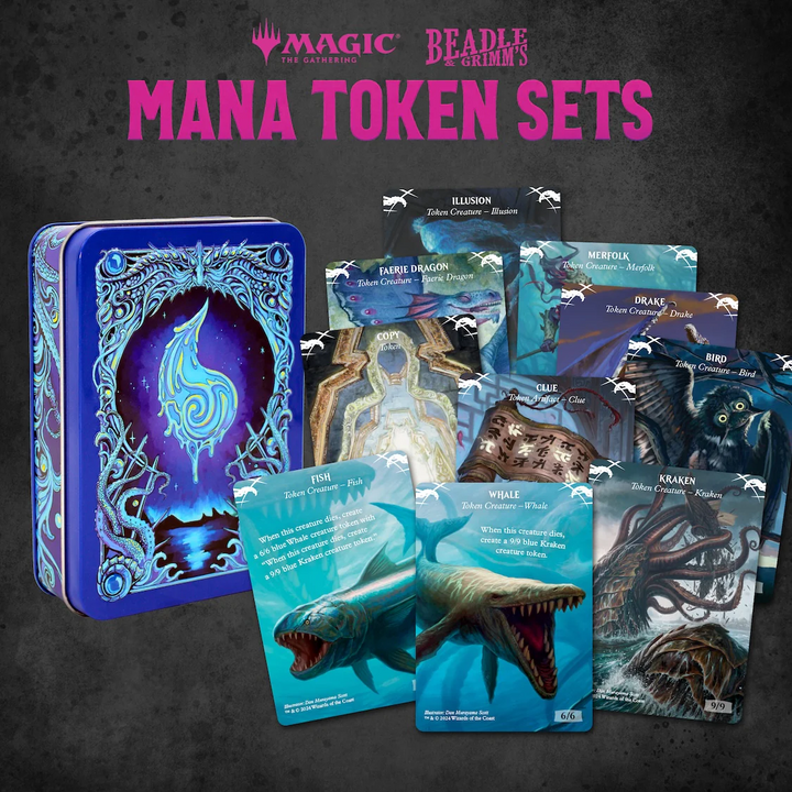 MTG: Blue Mana Metal Token Set - Beadle & Grimm's