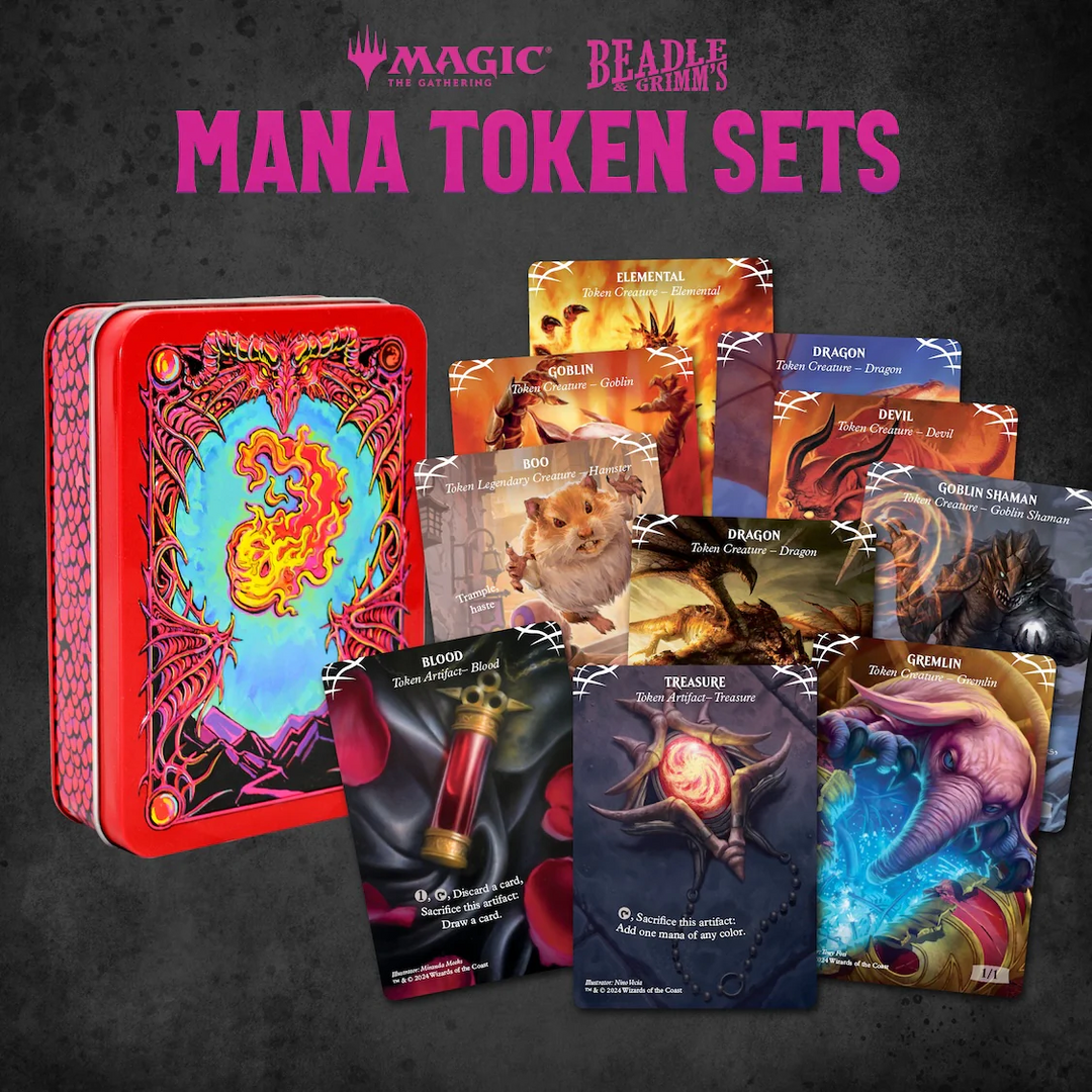 MTG: Red Mana Metal Token Set - Beadle & Grimm's