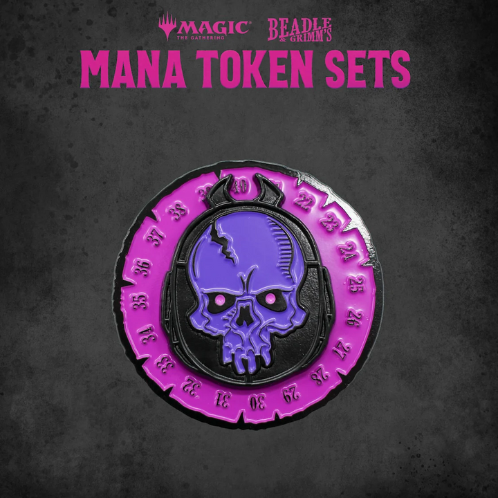 MTG: Black Mana Metal Token Set - Beadle & Grimm's