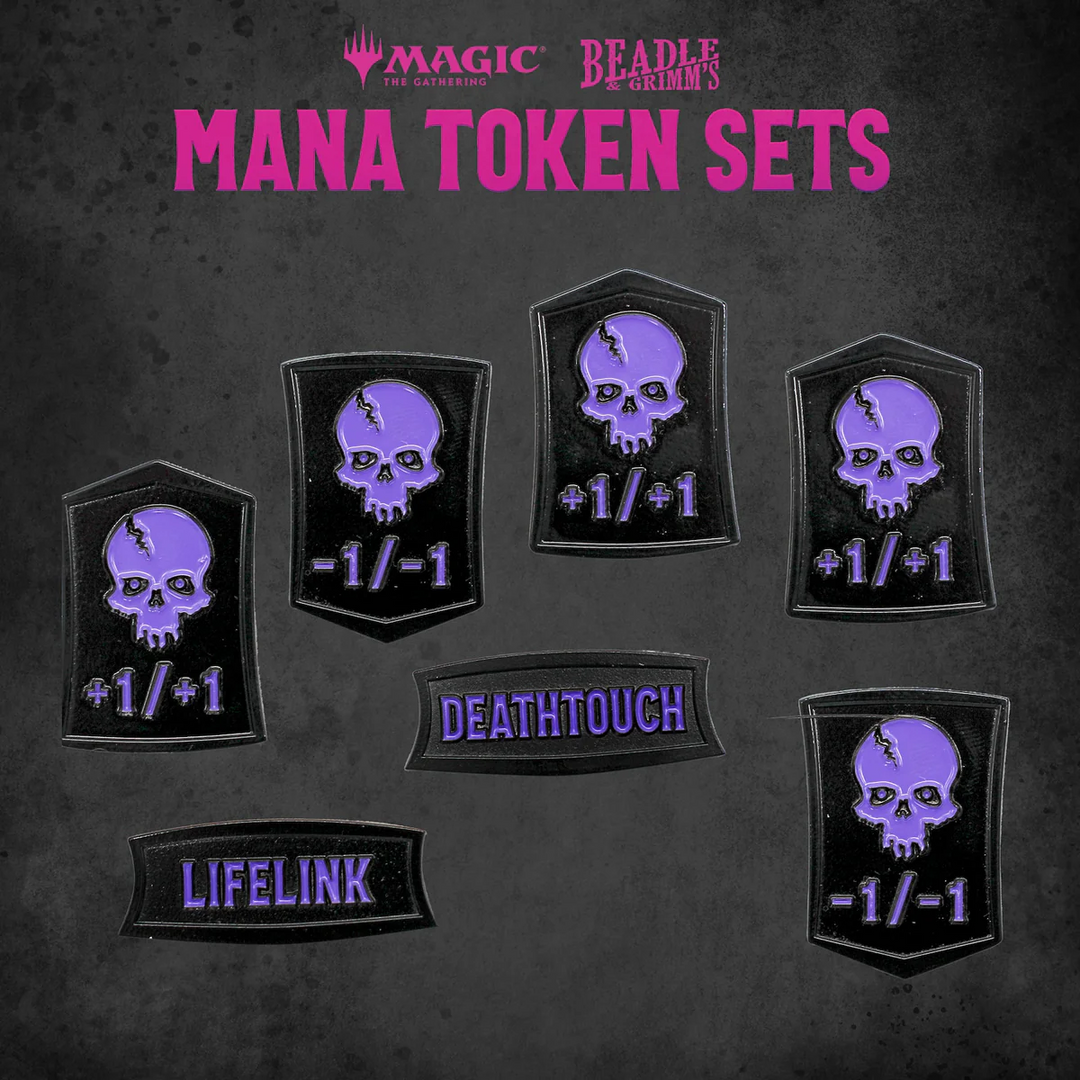 MTG: Black Mana Metal Token Set - Beadle & Grimm's