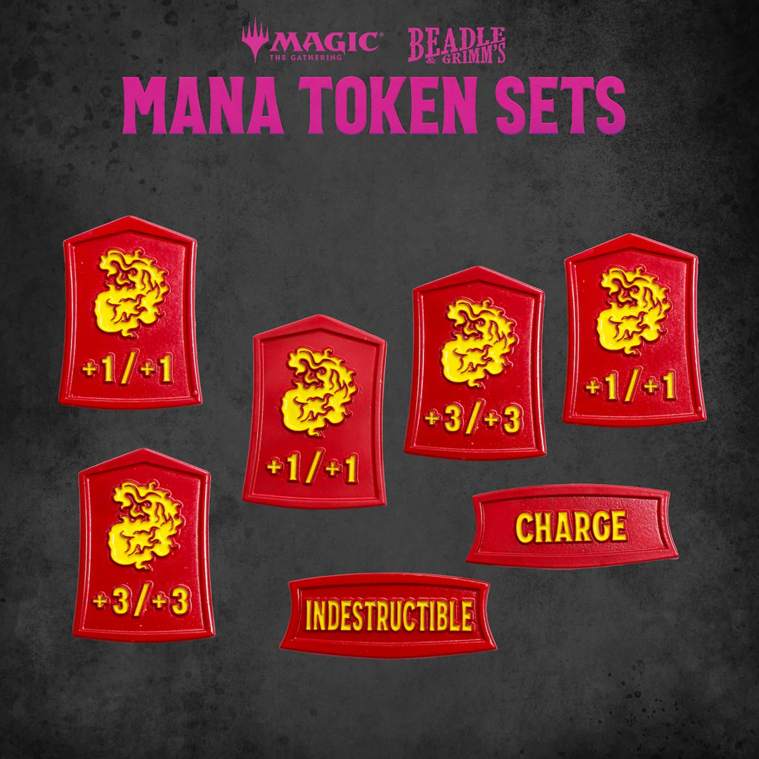 MTG: Red Mana Metal Token Set - Beadle & Grimm's