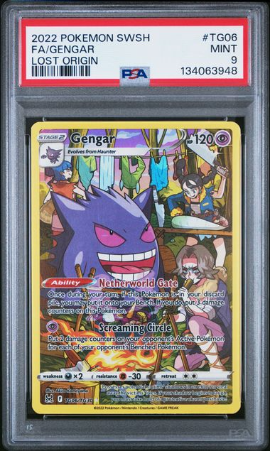 Gengar TG06/TG30 - Lost Origin - 2022 Pokémon - PSA 9