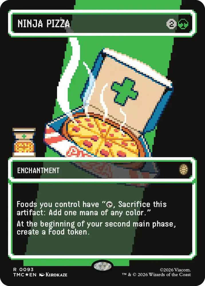 Ninja Pizza (Borderless) (Surge Foil) - Commander: Teenage Mutant Ninja Turtles (TMC)