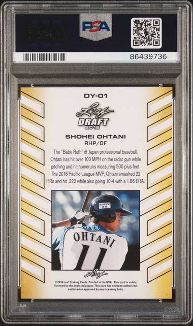 2018 Leaf Draft Year - Shohei Ohtani #DY-01 - PSA 10