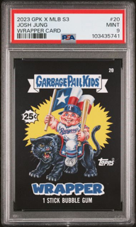 2023 Topps GPK X MLB S3 Baseball - Josh Jung 20 - Wrapper Card - PSA 9