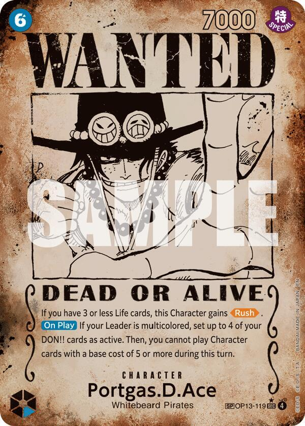Portgas.D.Ace (119) (Wanted Poster) - Carrying On His Will (OP13)