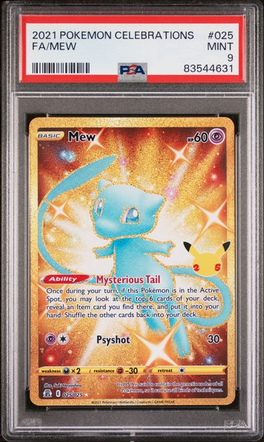 2021 POKEMON CELEBRATIONS #025 FA/MEW PSA 9