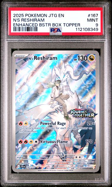 Reshiram 167/159 Journey Together Stamped - 2025 Pokemon - PSA 9
