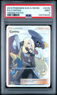 Cynthia SV82/SV94 - Sun & Moon Hidden Fates - 2019 Pokemon - PSA 9 -  Show Card
