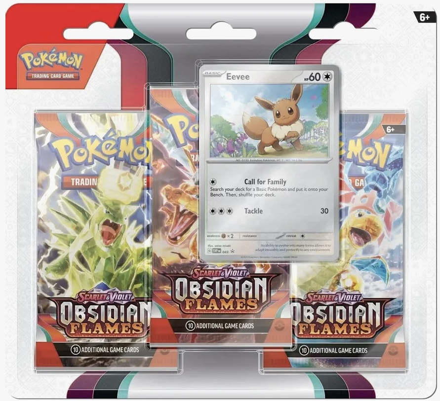 Scarlet & Violet - Obsidian Flames 3-Pack Blister