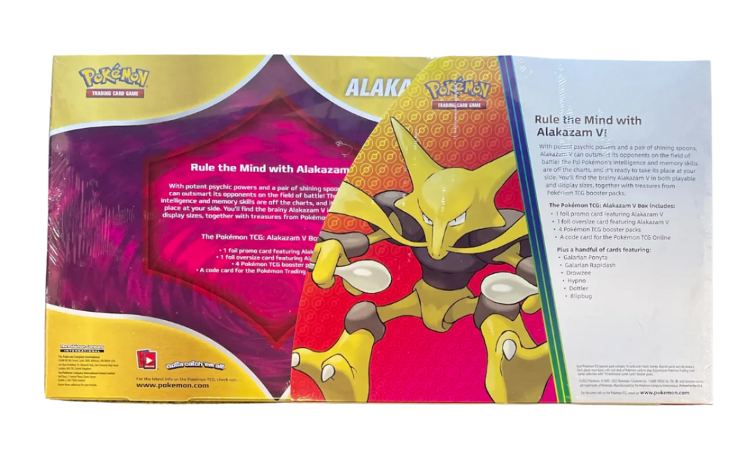 Pokemon V Collection Box - 6 Promo Cards - 4 Booster Packs (Alakazam)