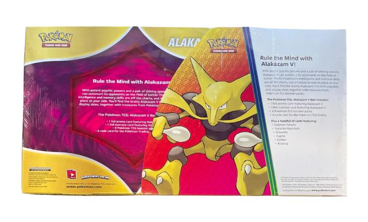 Pokemon V Collection Box - 6 Promo Cards - 4 Booster Packs (Alakazam)