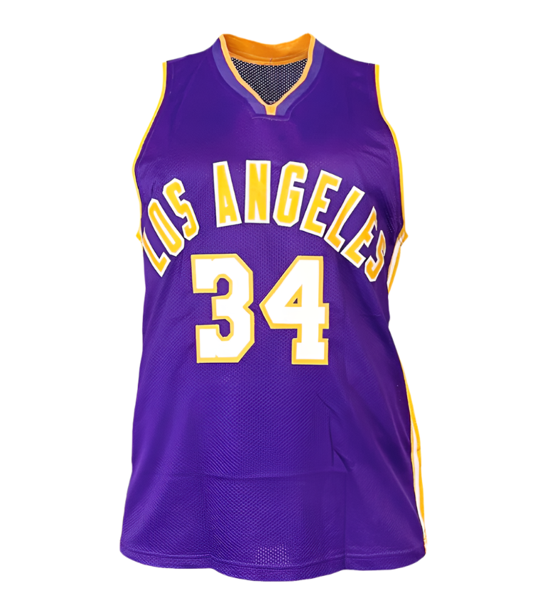 Shaquille O'Neal Signed Los Angeles Purple Basketball Jersey (Beckett)