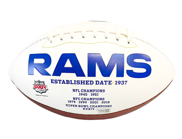 Matthew Stafford and Cooper Kupp Signed Los Angeles Rams Official NFL Team Logo Football (Fanatics)