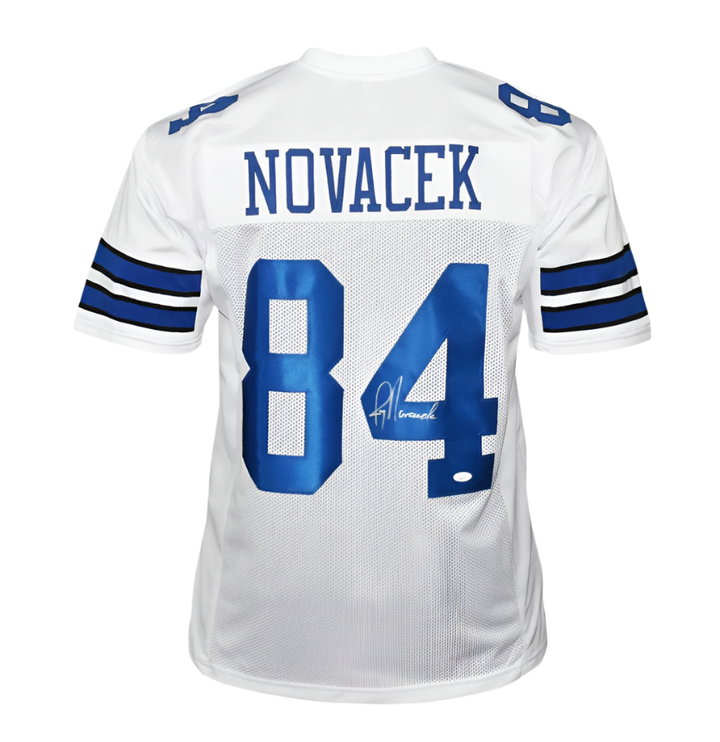 Jay Novacek Signed Dallas Pro White Football Jersey (JSA)