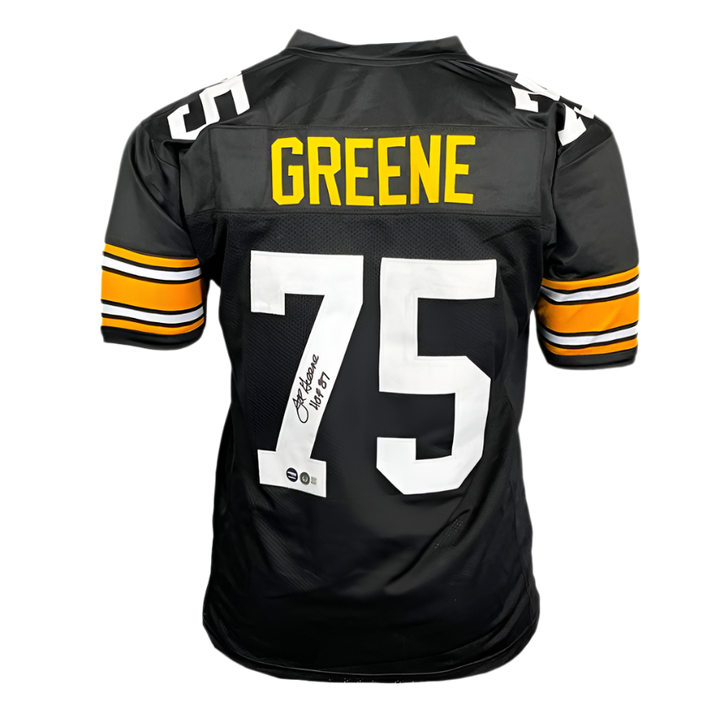 Joe Greene Signed Pittsburgh Black Football Jersey (JSA)