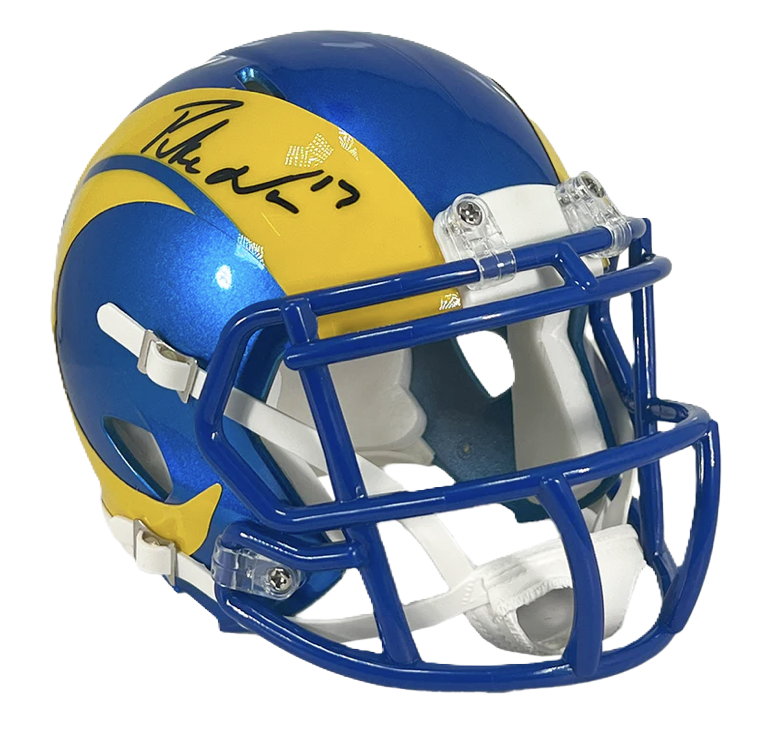 Puka Nacua Signed Los Angeles Rams Speed Mini Football Helmet (Fanatics)