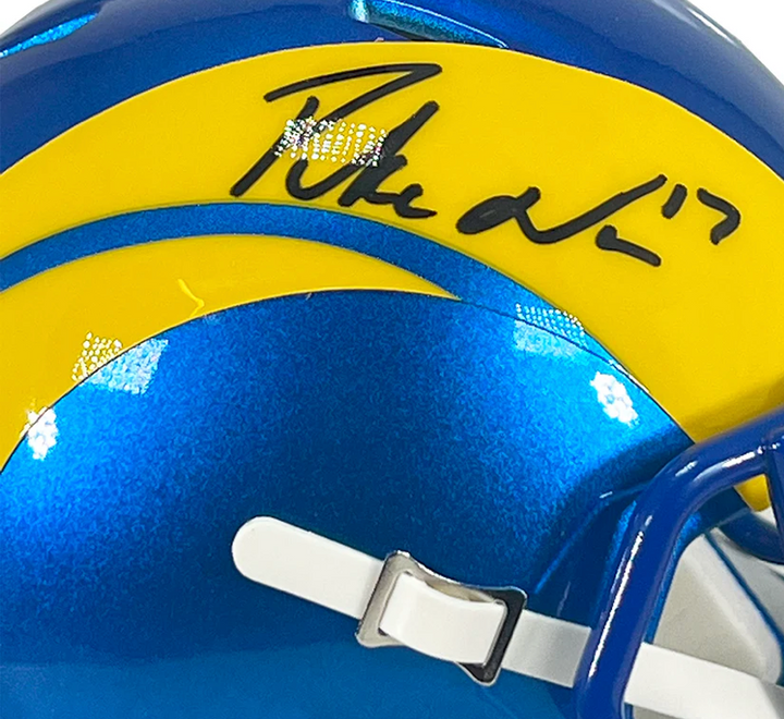 Puka Nacua Signed Los Angeles Rams Speed Mini Football Helmet (Fanatics)