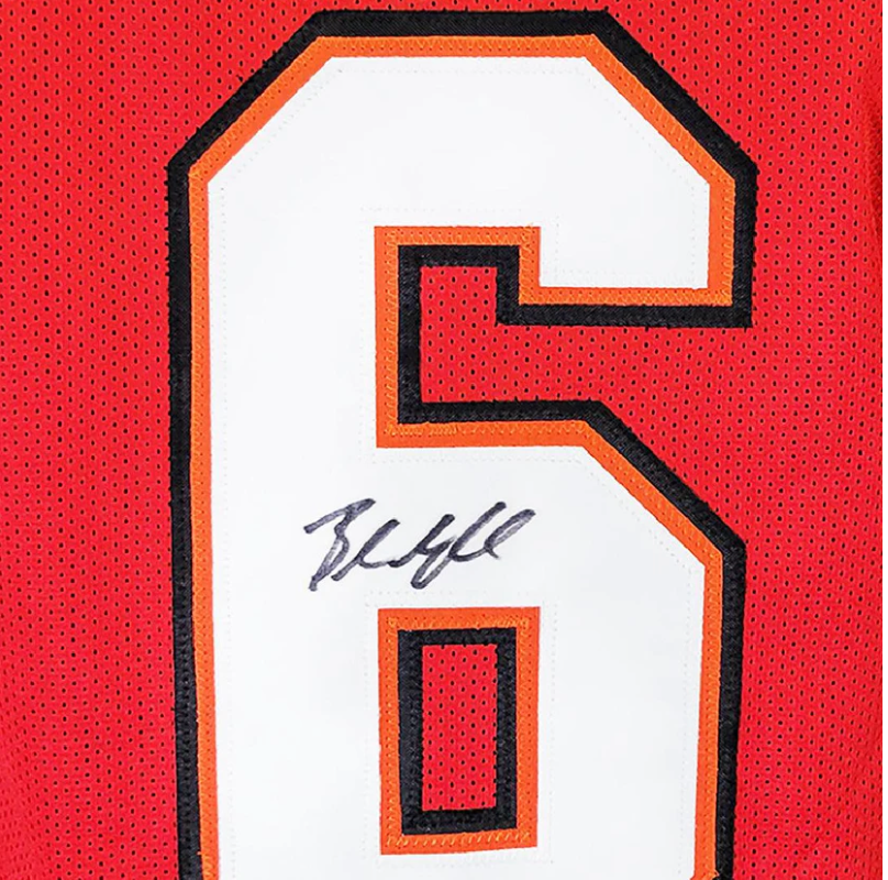 Baker Mayfield Signed Tampa Bay Red Football Jersey (Beckett)