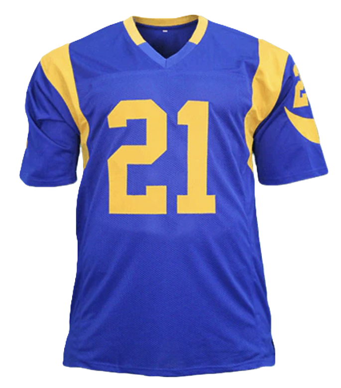 Nolan Cromwell Rams Autographed Football Jersey Royal Blue (JSA)