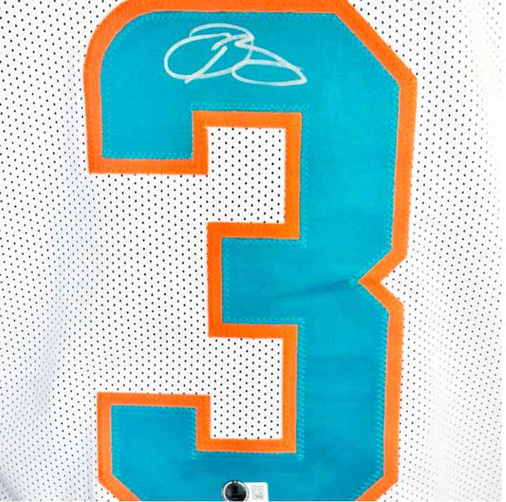 Odell Beckham Jr Signed Miami White Football Jersey (Beckett)